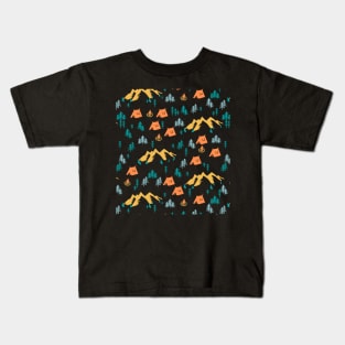 Night Pine Forest Camping Trip Kids T-Shirt